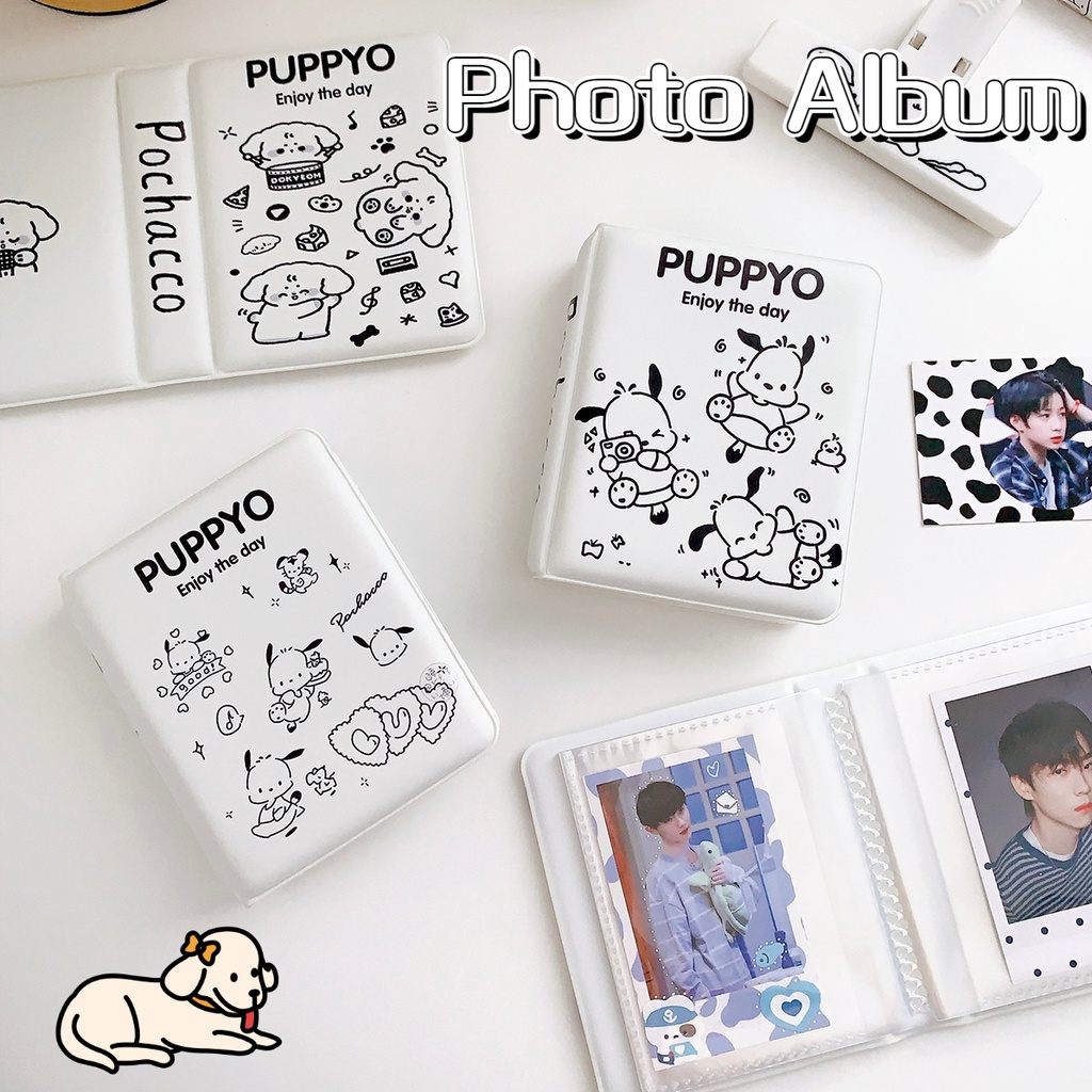 Super Soft Bean 3inch Photo Album 40 Slots Sanrio Cute Puppy Ins Wind Kpop Idol Photo Card Album Star Chasing Collection Book